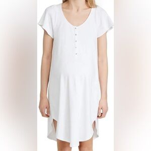 Hatch maternity Pointelle nursing nightgown 1 small white